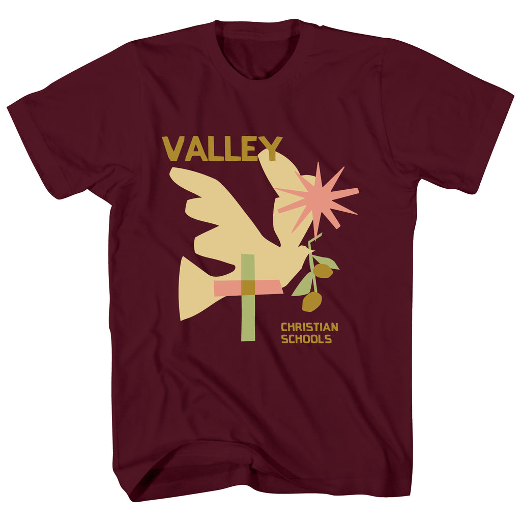 Collage Youth T-Shirt Maroon