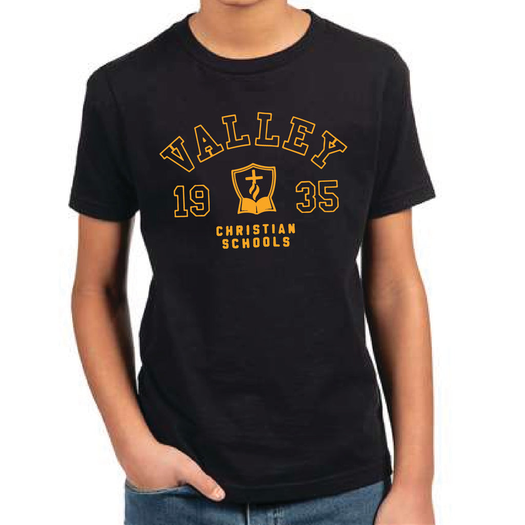 Crest Youth T-Shirt Black