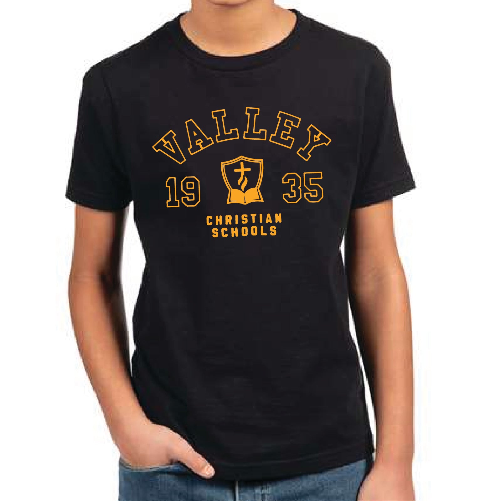 Crest Youth T-Shirt Black