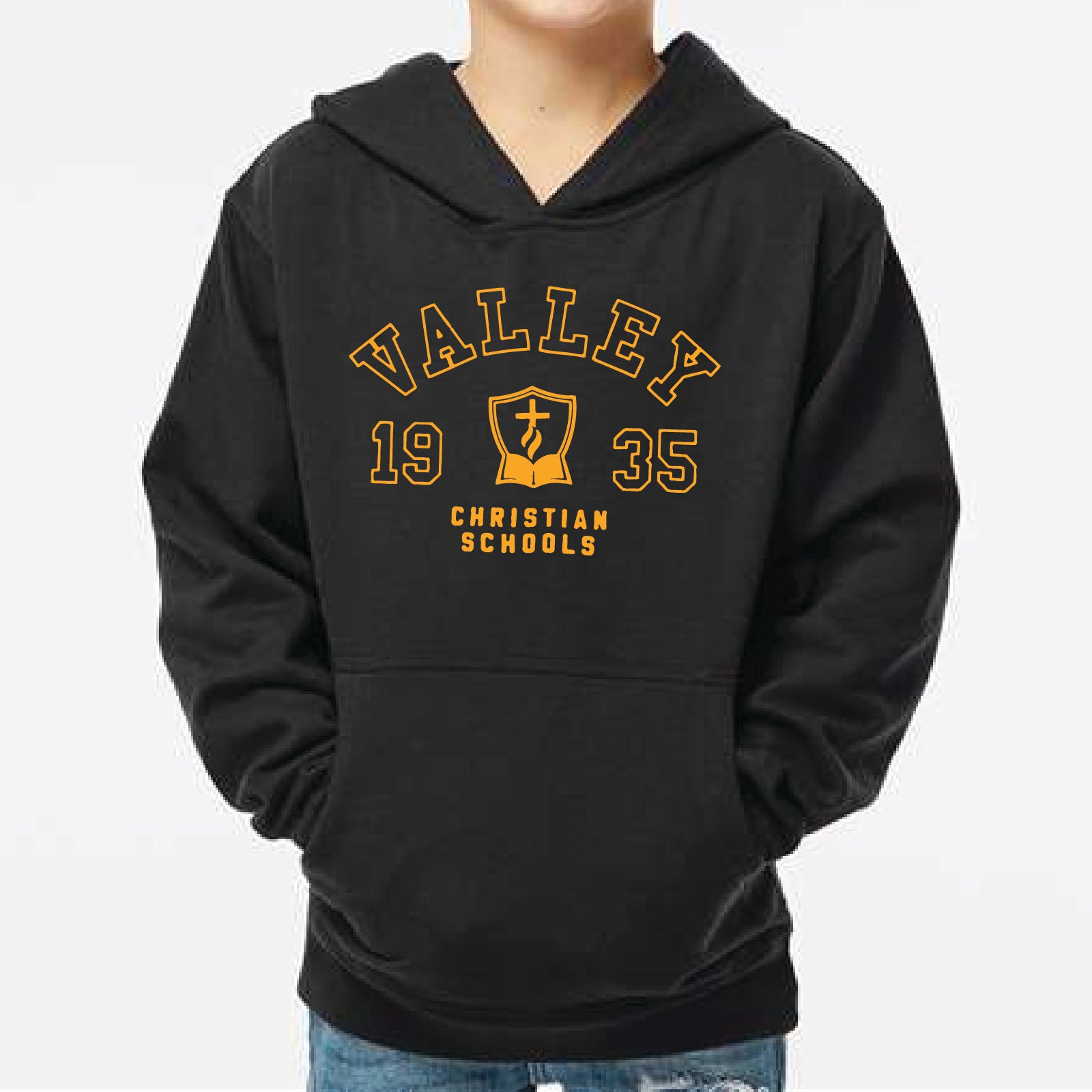 Crest Youth Hoodie Black