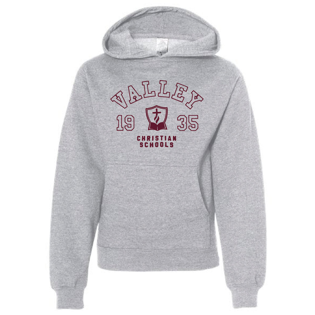 Crest Youth Hoodie Heather Grey