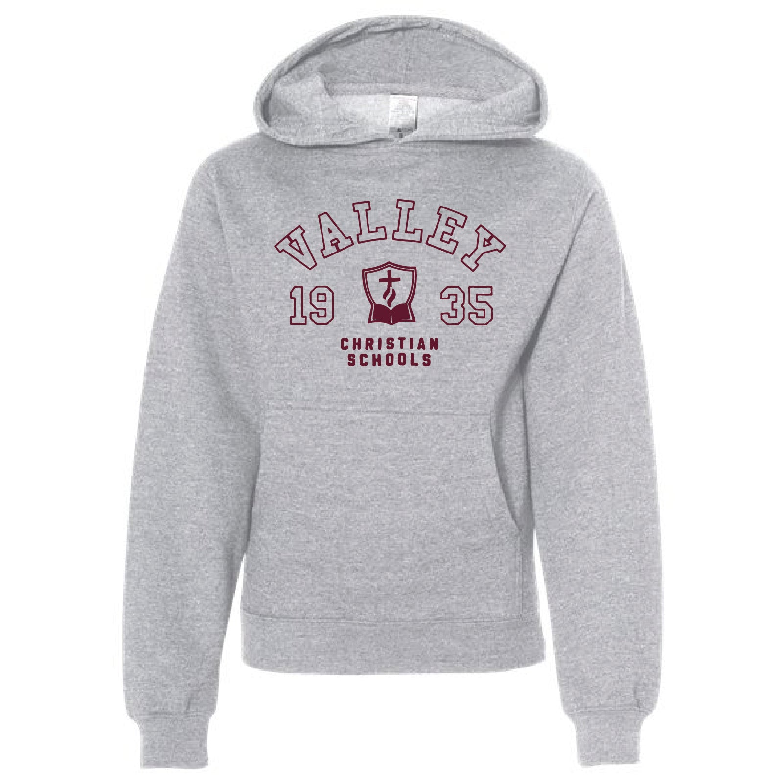 Crest Youth Hoodie Heather Grey