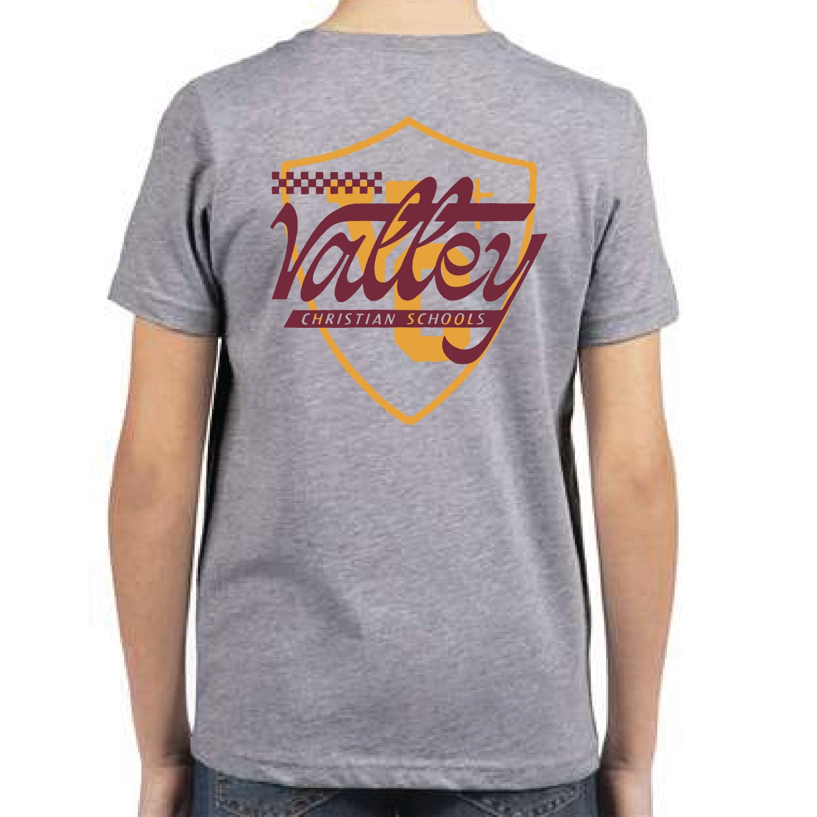 Script Youth T-Shirt Heather Grey