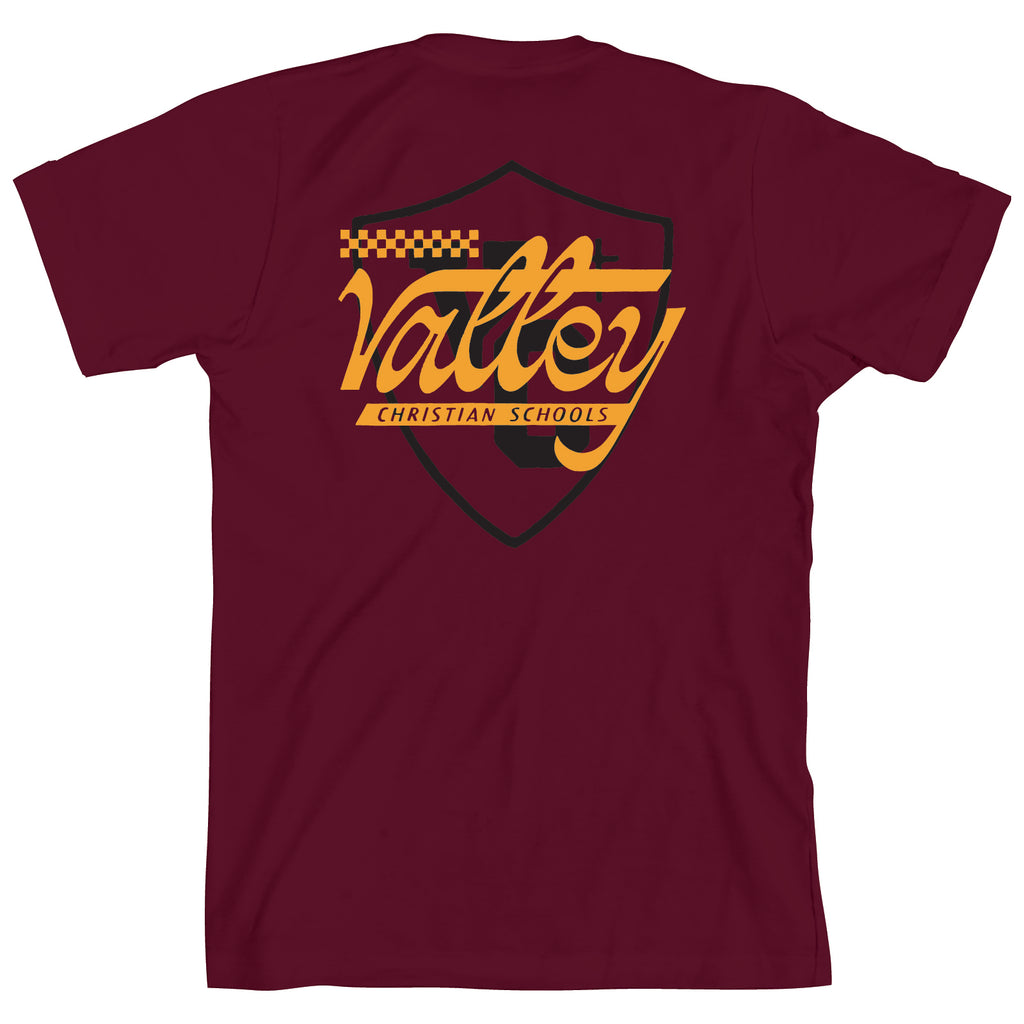 Script Youth T-Shirt Maroon