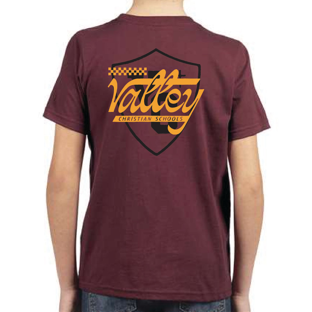 Script Youth T-Shirt Maroon