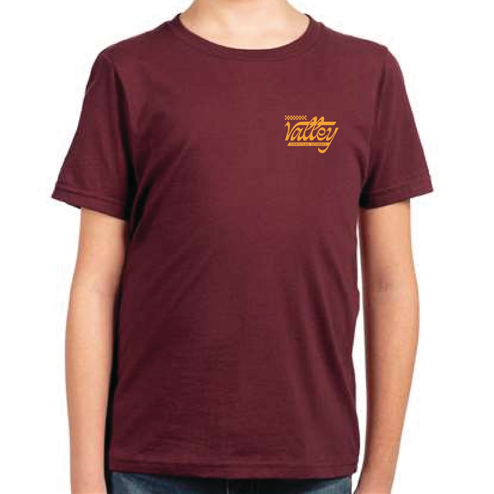 Script Youth T-Shirt Maroon
