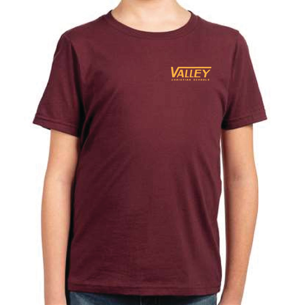 Valley Shield Youth T-Shirt Maroon