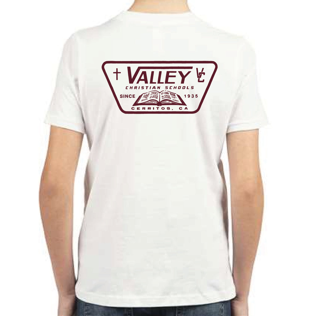 Valley Shield Youth T-Shirt White