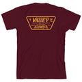 Valley Shield Adult T-Shirt Maroon