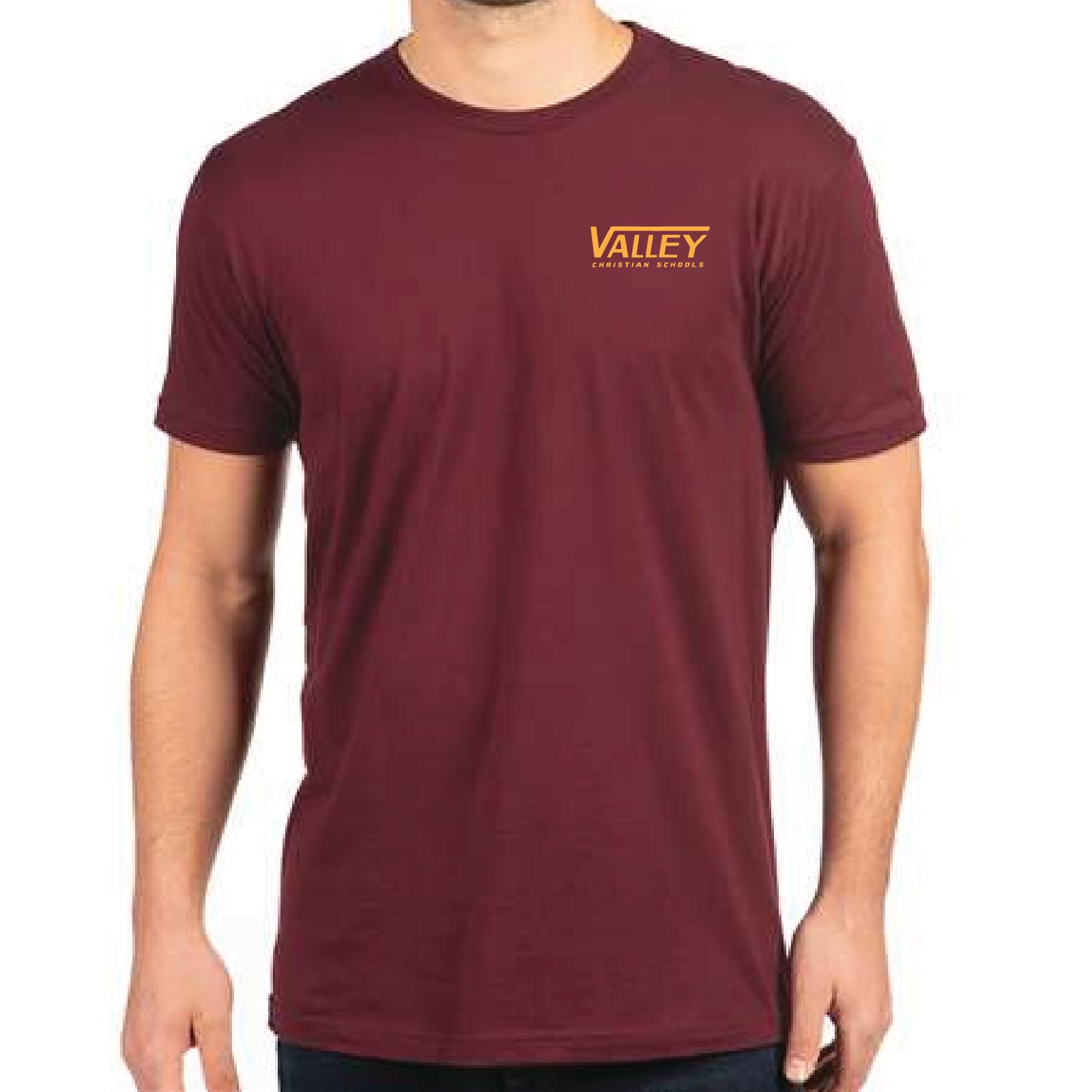 Valley Shield Adult T-Shirt Maroon
