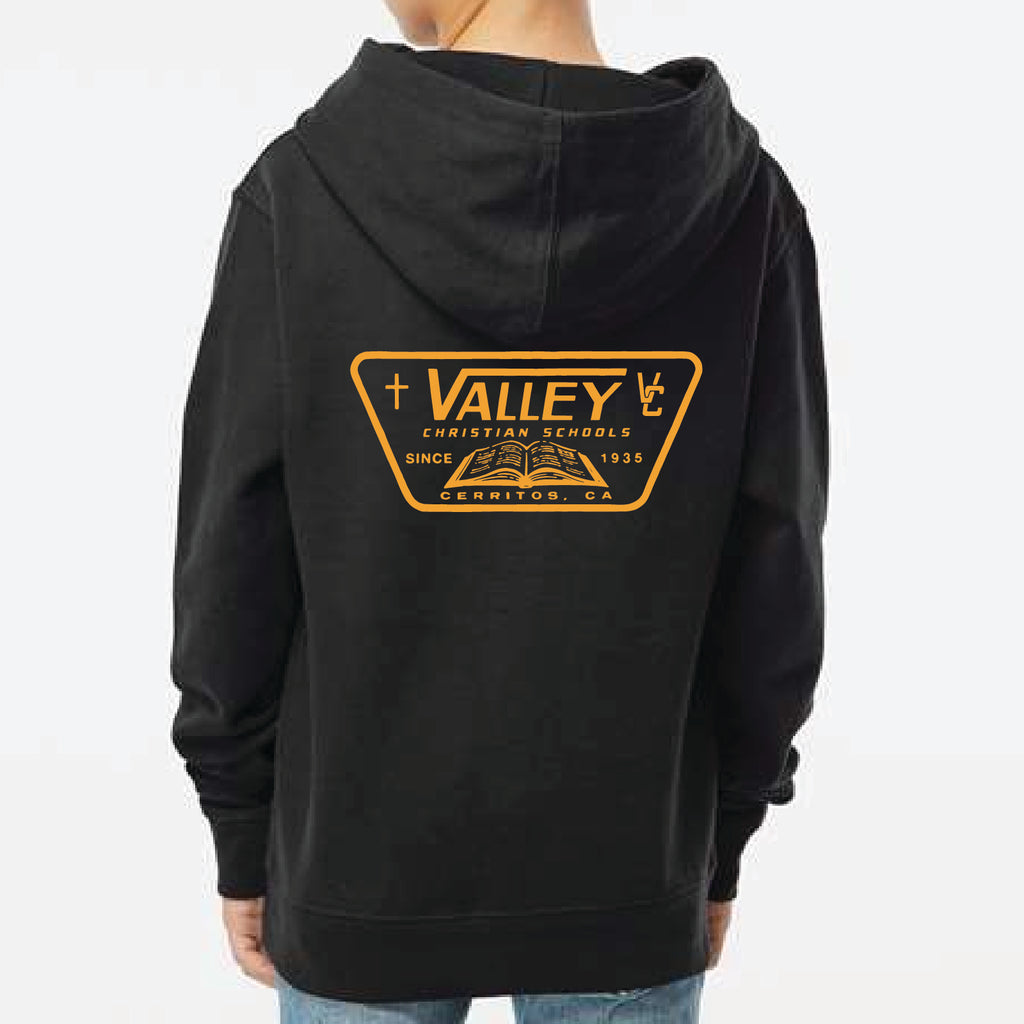 Valley Shield Youth Hoodie Black