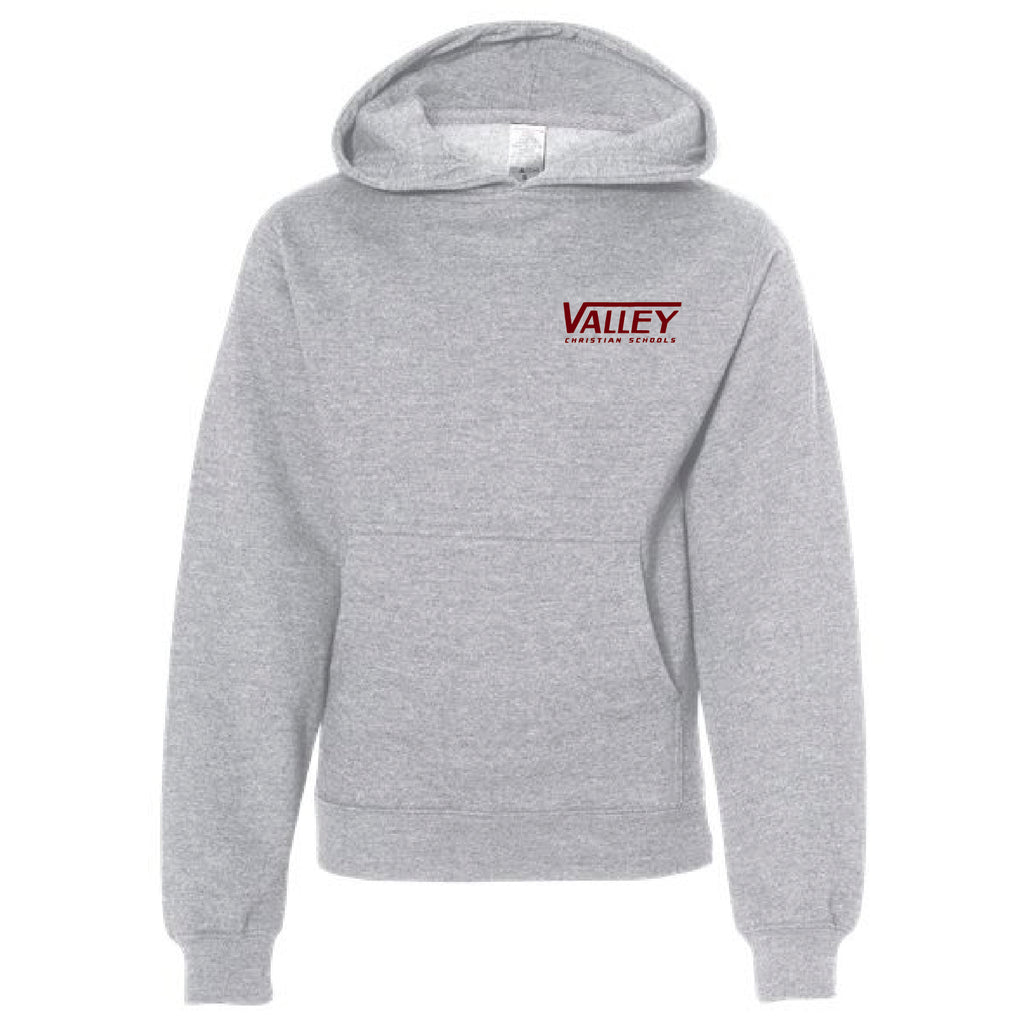Valley Shield Youth Hoodie Heather Grey