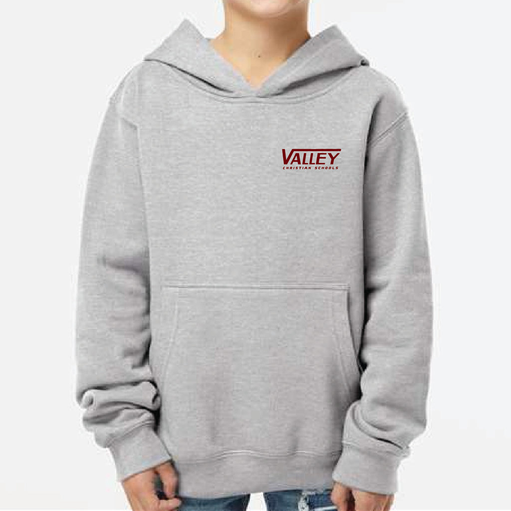 Valley Shield Youth Hoodie Heather Grey