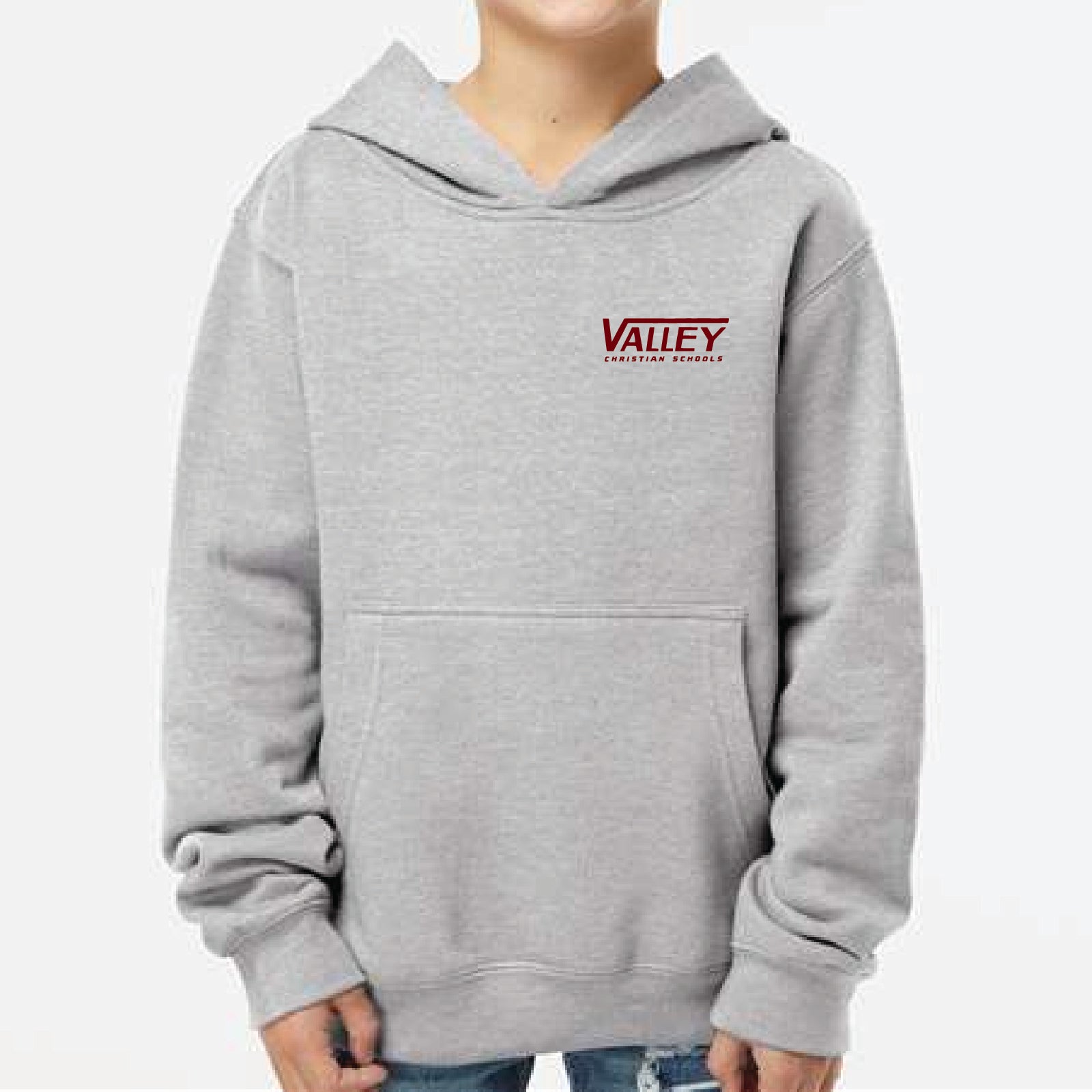 Valley Shield Youth Hoodie Heather Grey